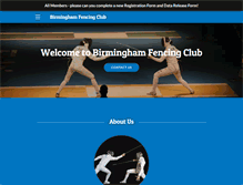 Tablet Screenshot of birminghamfencingclub.org.uk